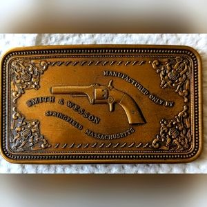 VTG 1980 Brass S&W Buckle